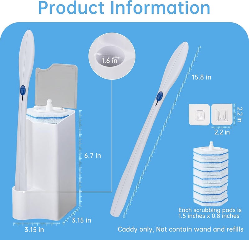 TEITEAI Holder for Clorox Toilet Wand, Compatible with Clorox Toilet Wand Holder only, White & Gray - Image 4